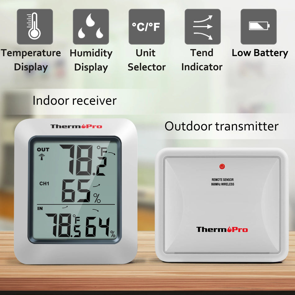ThermoPro TP60C Wireless Weather Station &ndash; Indoor Outdoor