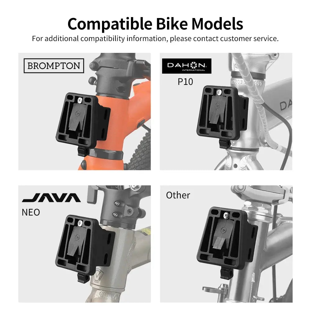 Rhinowalk Bike Front Basket Set With Free Adapter Block Bicycle Handlebar Storage Bag for Brompton Dahon Folding Bike Urban by InterCyprus Trading Ltd