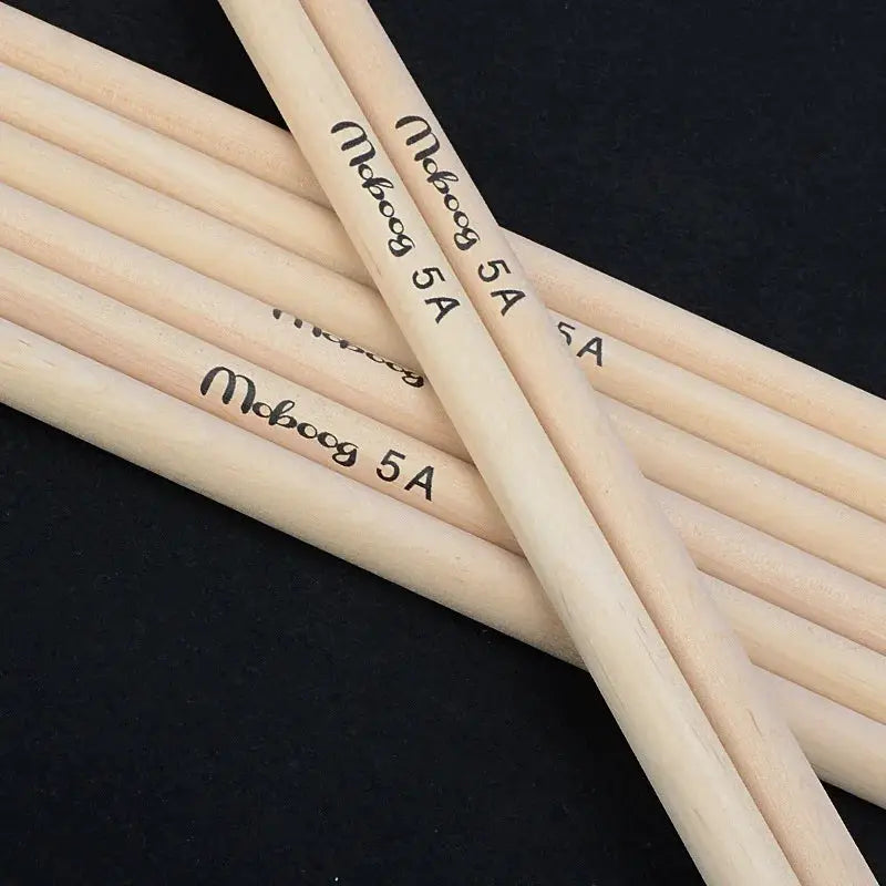 Classic Maple Wood Drum Sticks Sizes 5A 7A For Beginners by InterCyprus Trading Ltd