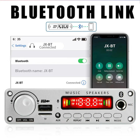 KEBIDUMEI 200W Amplifier Bluetooth MP3 WMA APE Decoder Board DC 12V Wireless Car USB MP3 Player TF Card Slot USB FM with 6.5 Mic by InterCyprus Trading Ltd