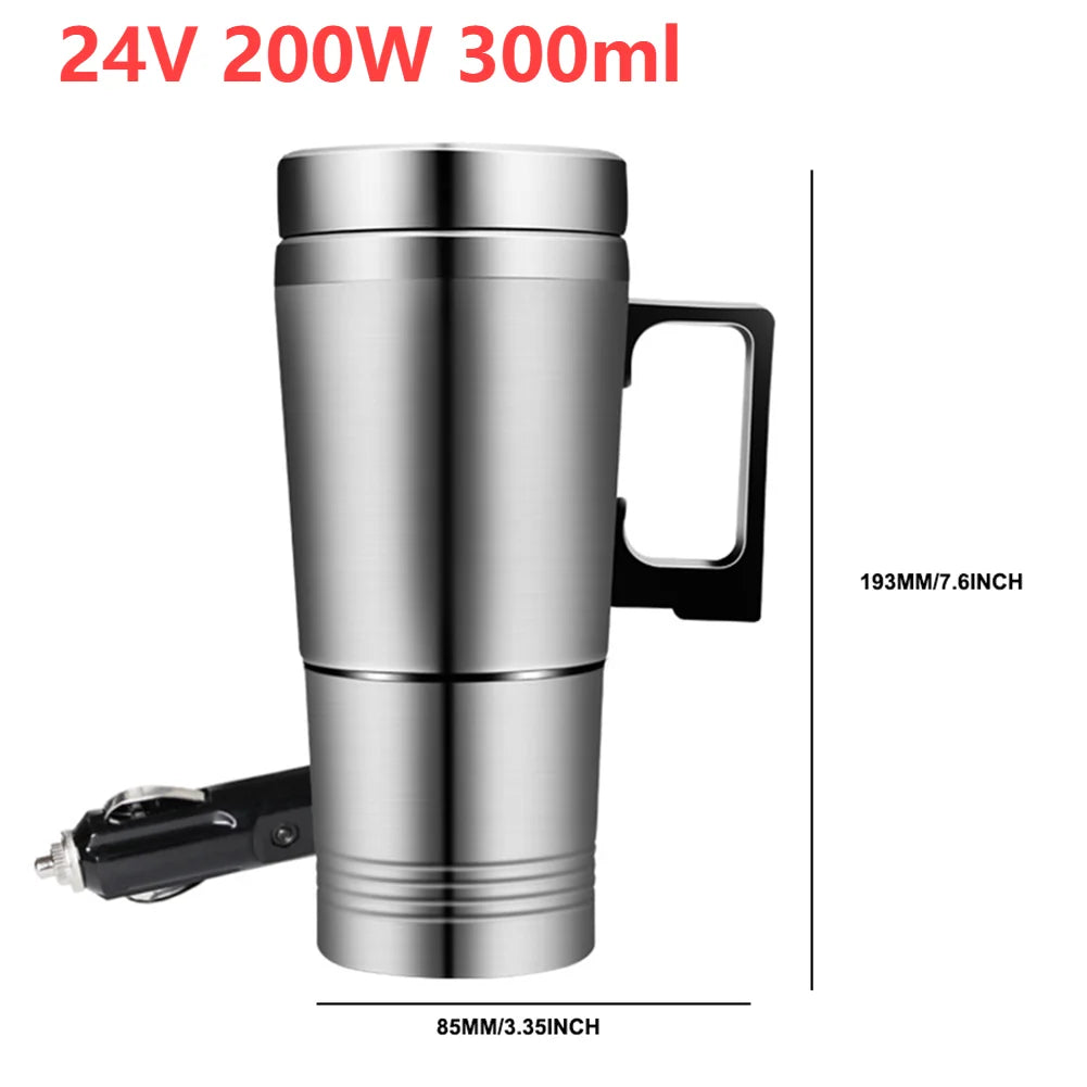 12V 24V 300ML Car Heating Cup &ndash; Stainless Steel Mug 24V 200W 300ml / CHINA