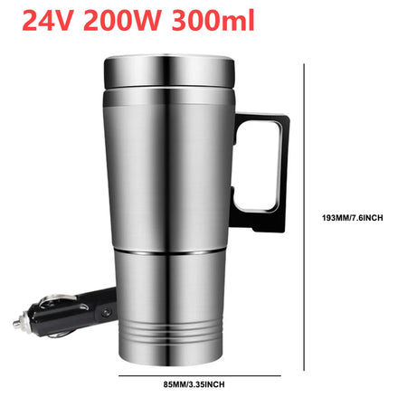 12V 24V 300ML Car Heating Cup &ndash; Stainless Steel Mug 24V 200W 300ml / CHINA