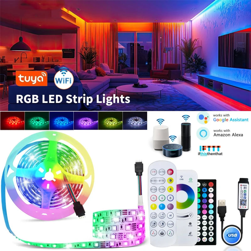 Tuya WiFi LED Strip Lights RGB 5V - Bluetooth Music Sync