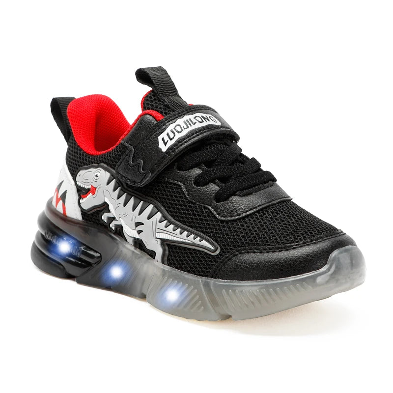 EXDINO LED T-REX Light-Up Sneakers for Kids