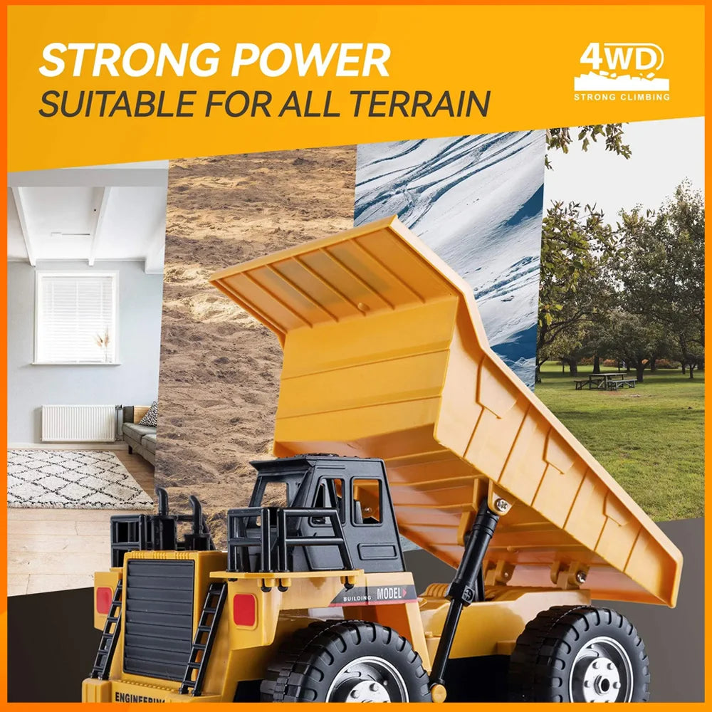 Remote Control RC Alloy Dump Truck &ndash; LEGO Compatible