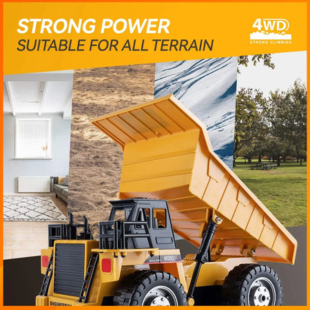 Remote Control RC Alloy Dump Truck &ndash; LEGO Compatible