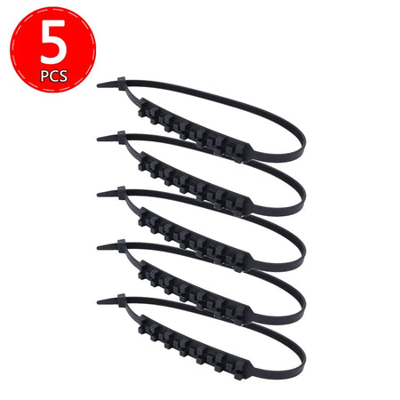 5Pcs Anti Skid Snow Chains For Motorcycles &ndash; Easy Fit 5pcs Black