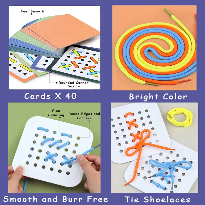 BZS20050 Montessori Fine Motor Threading Toys - Motor Skills