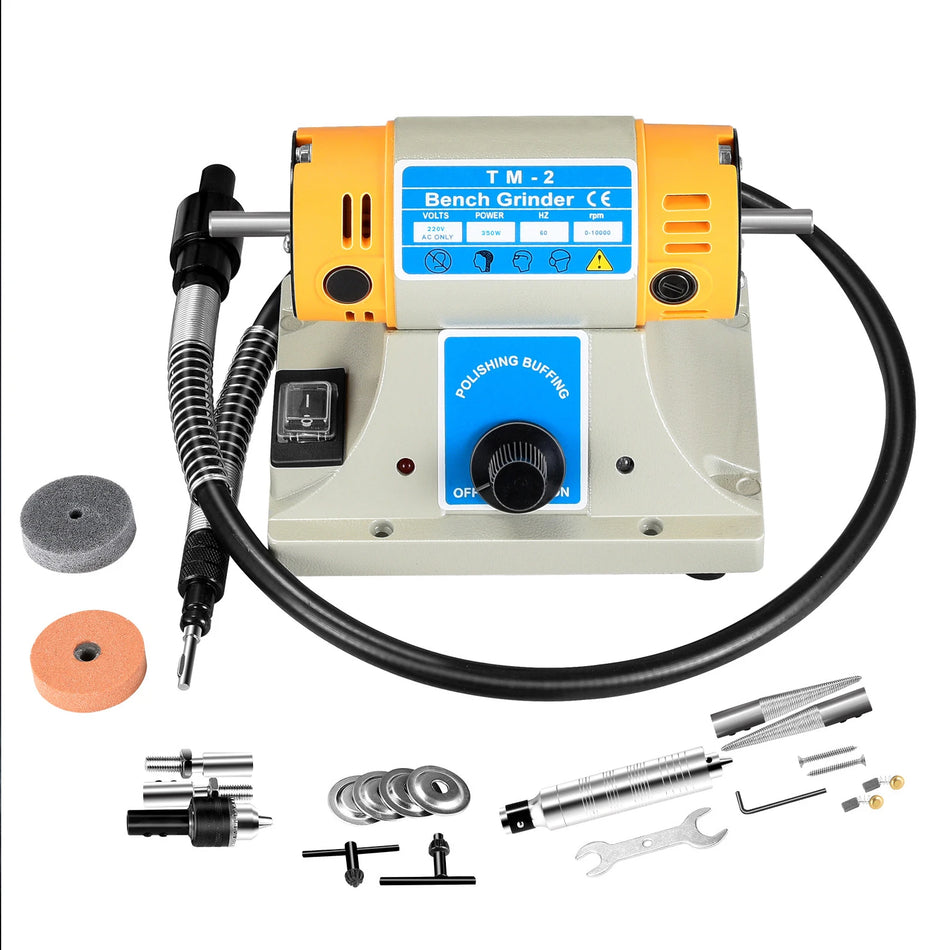 350W Bordsputsare för träbearbetning Smyckes slipning Bänk