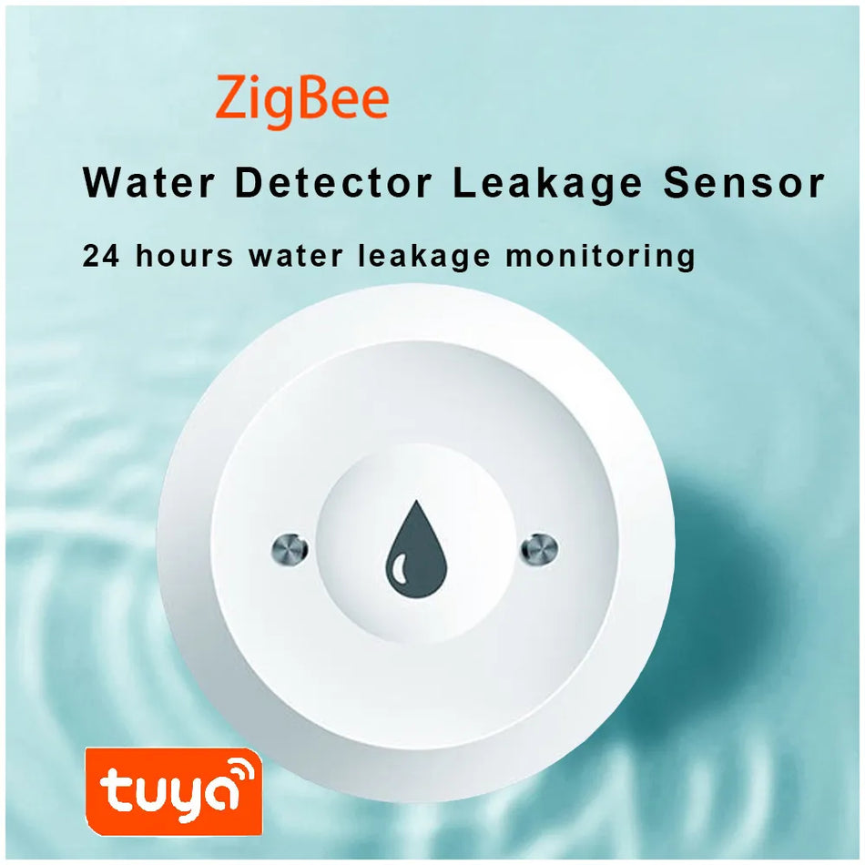 Zigbee Water Immersion Sensor Smart Life Leakage Sensor Water Linkage Alarm App Remote Monitoring Water Leak Detector Tuya