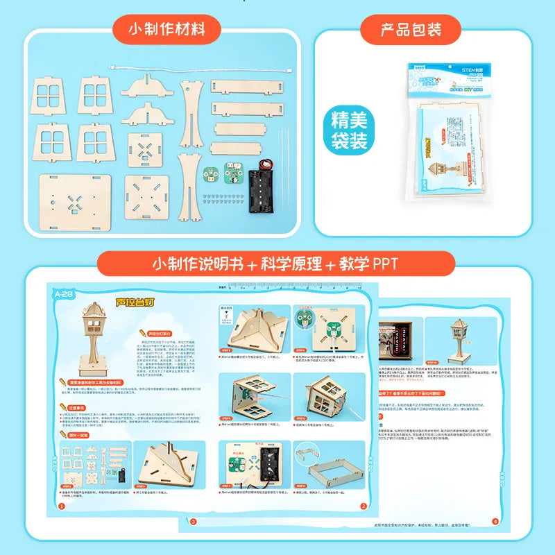 Kit Educativo DIY Luz de Mesa de Fibra Óptica Estrela STEM