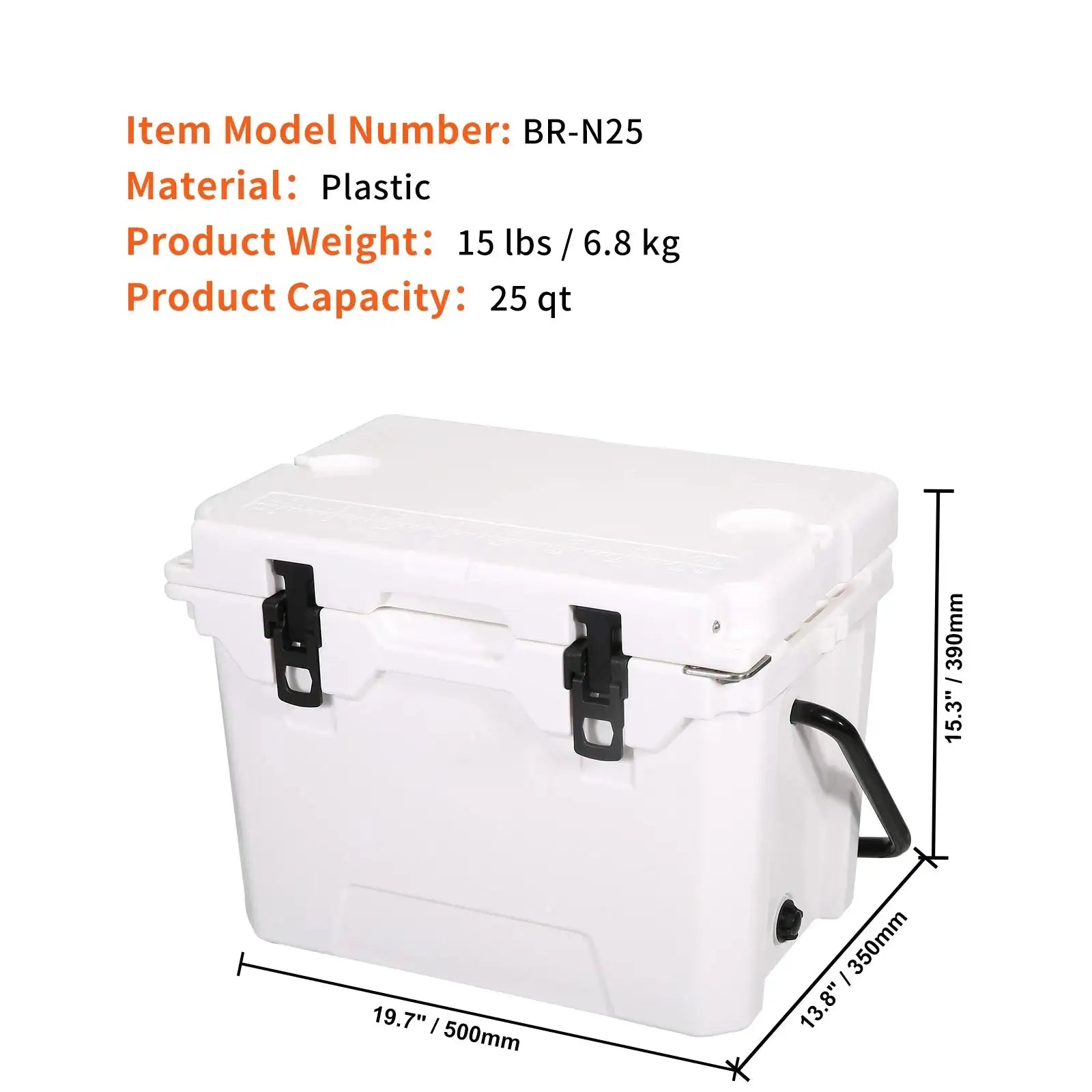Insulated   25 33 45 52QT Hard Cooler Ice Chest 25QT / france