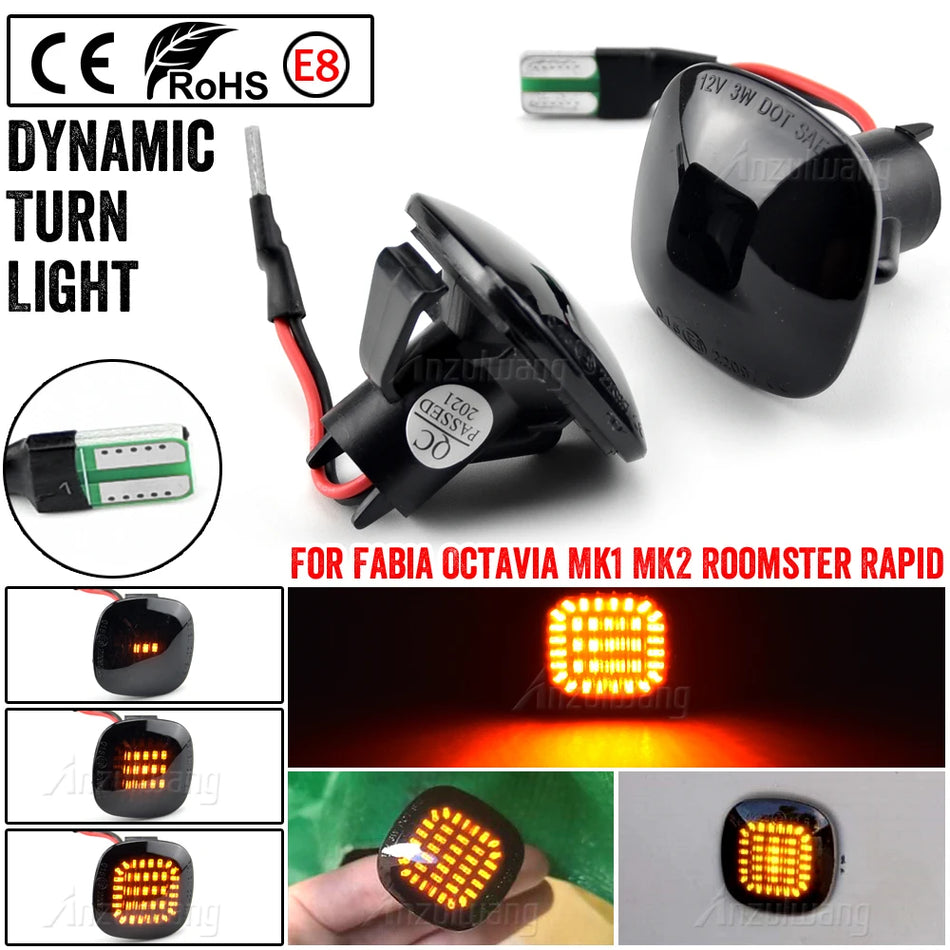 Dynamické LED boční světlo pro Skoda Fabia/Octavia MK1 Mk2, Audi A3/A4/B5/A8