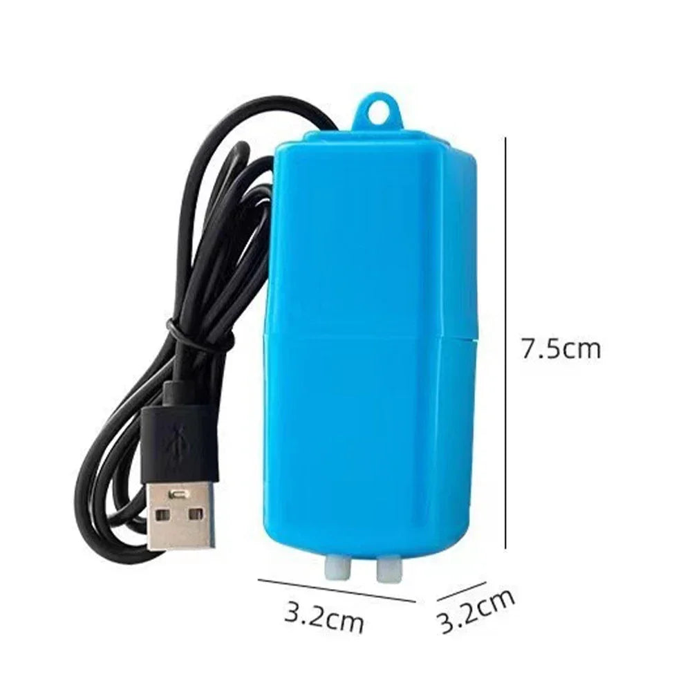 Mini Aquarium Air Pump Kit &ndash; Silent USB Powered, Compact