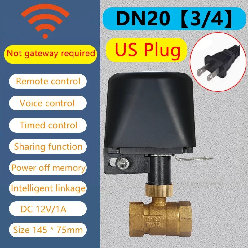 Tuya Smart Water Valve &ndash; Wireless Control With Alexa WiFi DN20 US Plug
