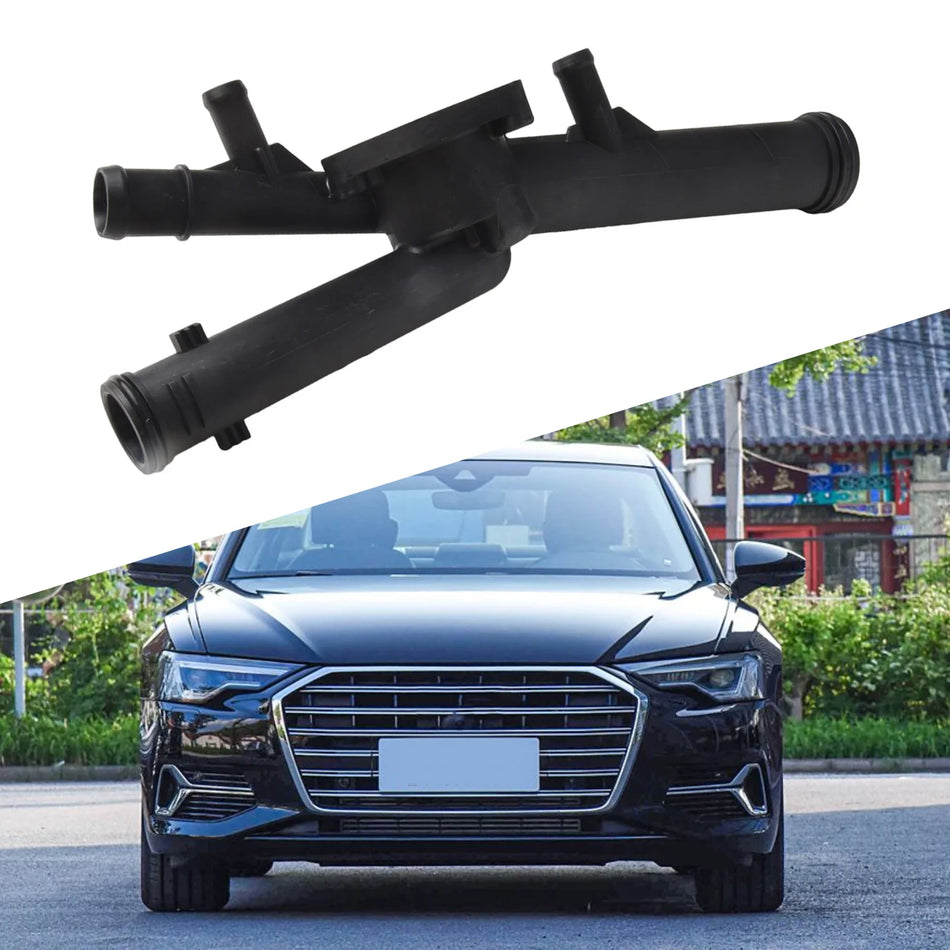 Корпус термостата для Audi Q7 4L 3.6L, Совместим с VW Passat Touareg, Черный