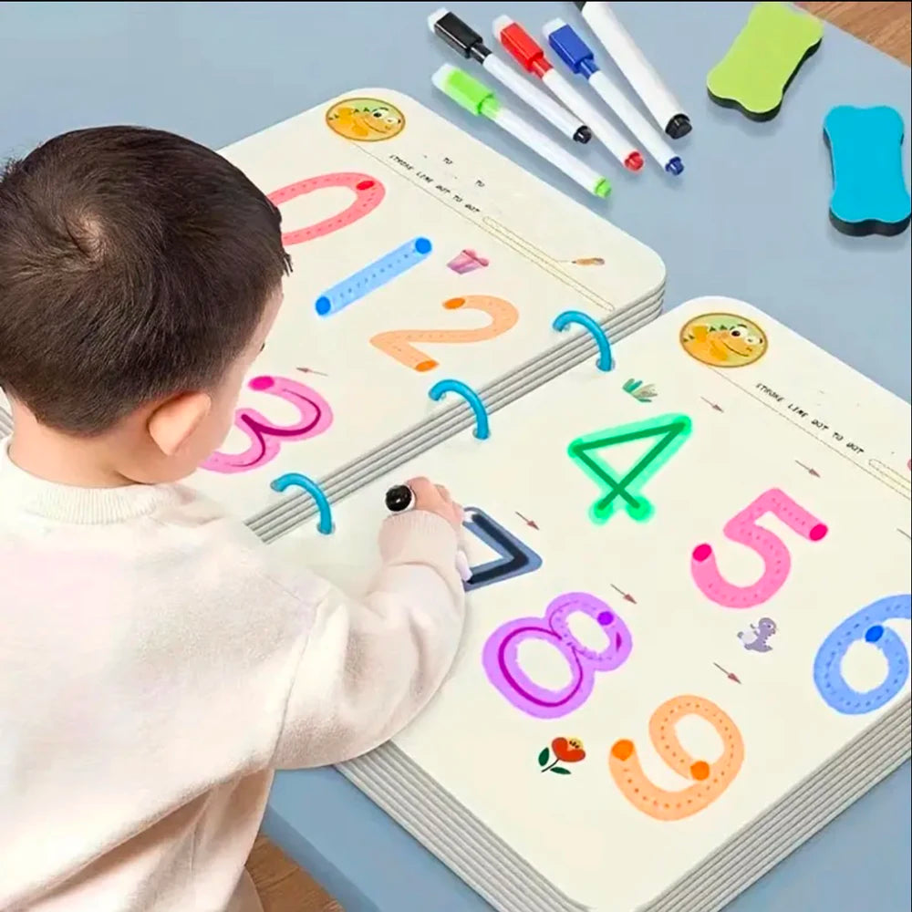 Reusable Montessori Magic Practice Copybook for Child Handwriting Education