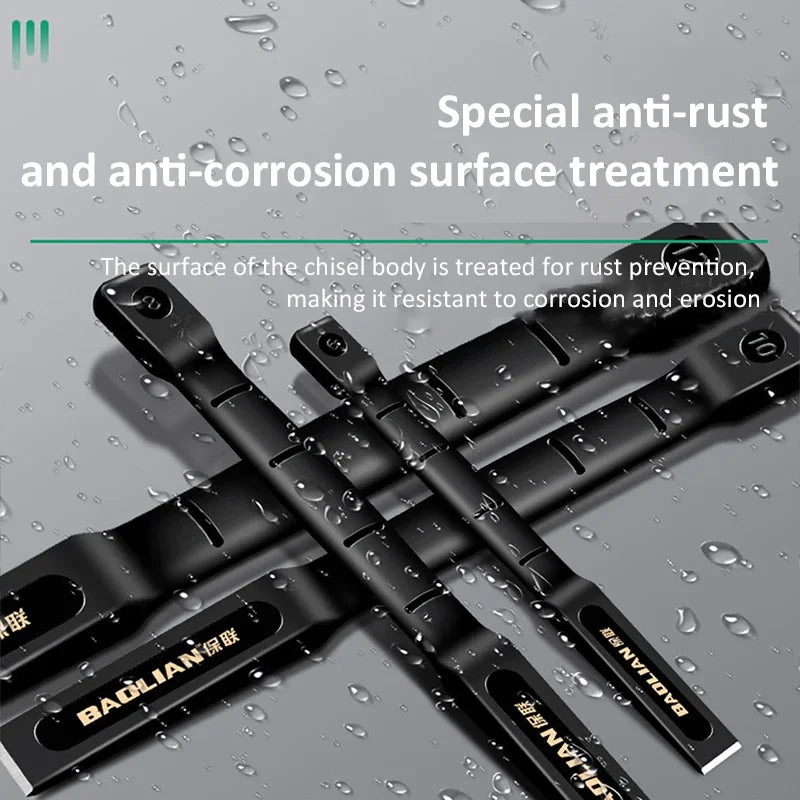 Chrome Vanadium Steel Flat Chisel with Hand Guard &ndash; 6/8/10/12 Inch Options