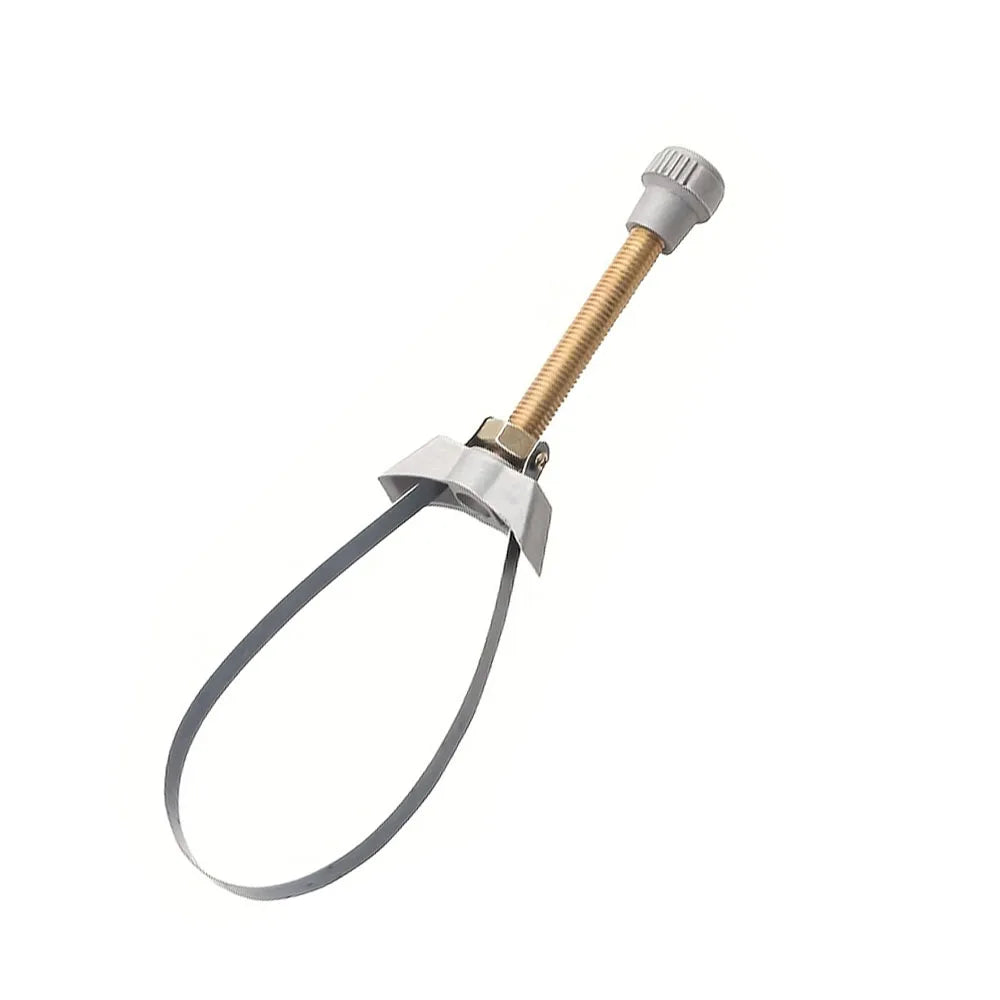 Hand Tools Oil Filter Wrench &ndash; Adjustable Steel Strap For Easy Removal Silver