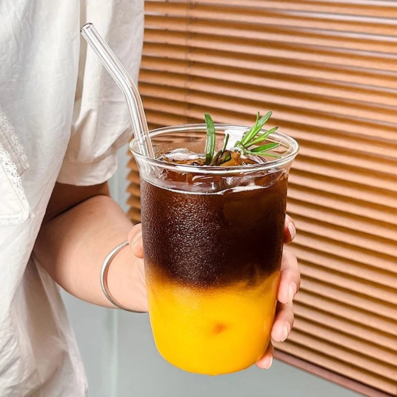 Heat Resistant Glass Mug - Aesthetic Handle Tea Cup