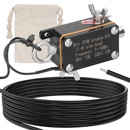 Pocket EFHW Antenna K24 &ndash; Wideband 3-30MHz Coverage black