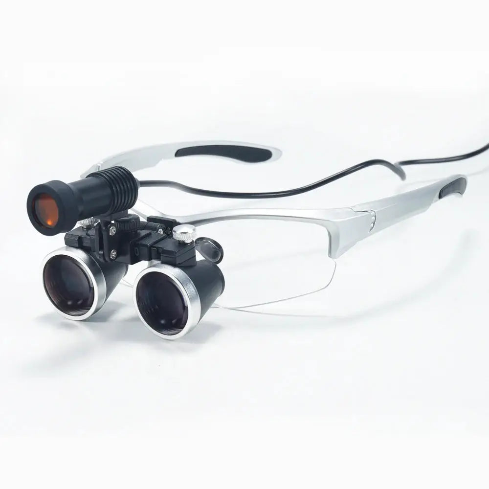 Dental Loupes 2.5/3.5X Magnifier Lab Medical Magnification Binocular Magnifier Headlight Headlamp 5W Seperately Cloth Packaging by InterCyprus Trading Ltd