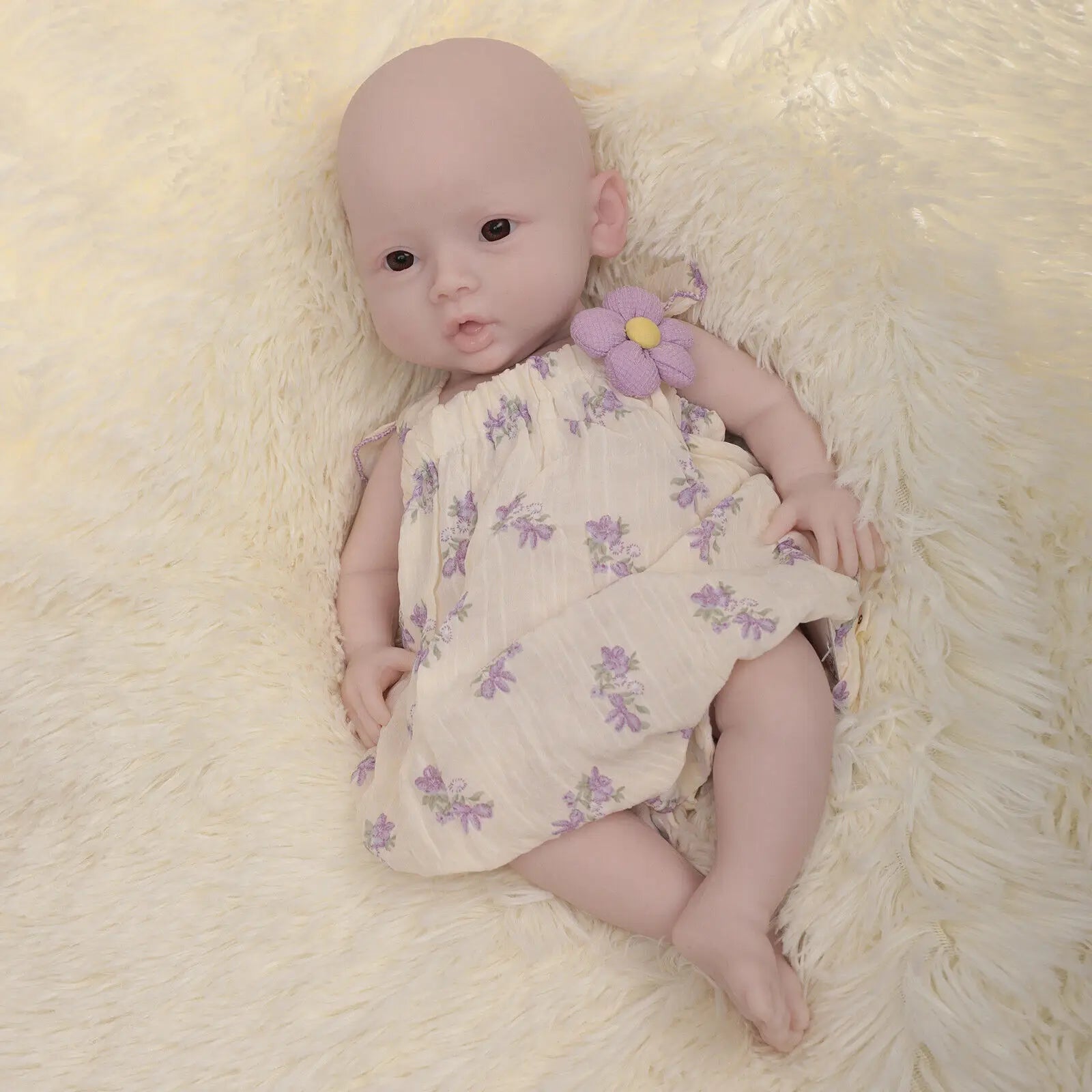 Herpinker 47cm Full Silicone Reborn Baby Doll - Lifelike Real Newborn Baby Girl Kid's Gift
