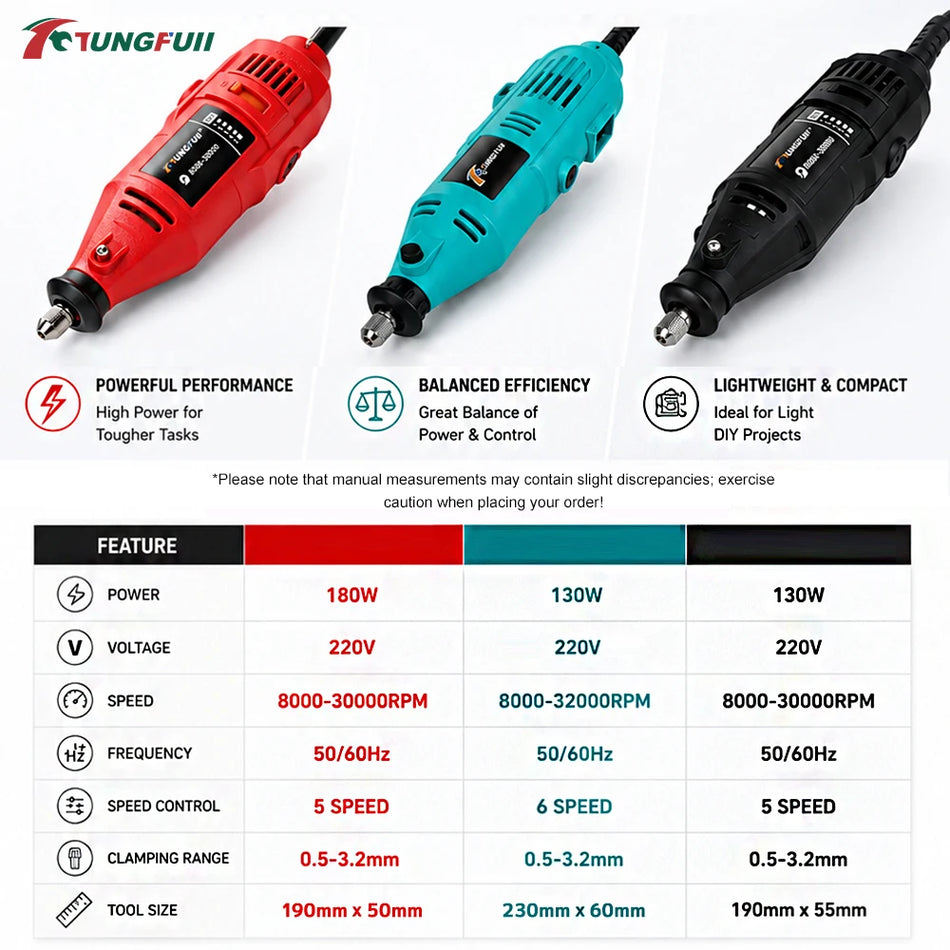 Mini Ferramenta Rotativa Elétrica de 6 Velocidades Furadeira Moedor para Bricolage