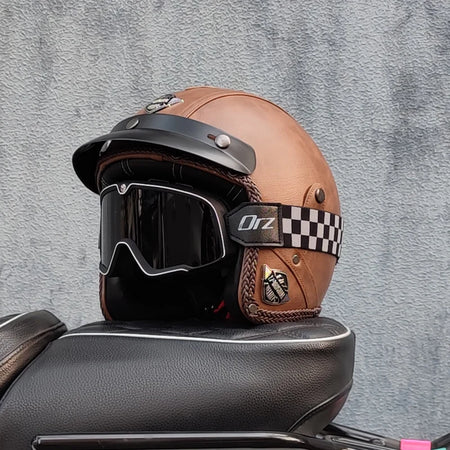 High Quality Retro Motorcycle Half Helmet 3/4PU &ndash; Open Face