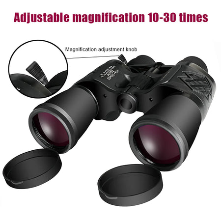BORWOLF 10-30X50 Binoculars &ndash; HD Zoom For Hunting Low Light