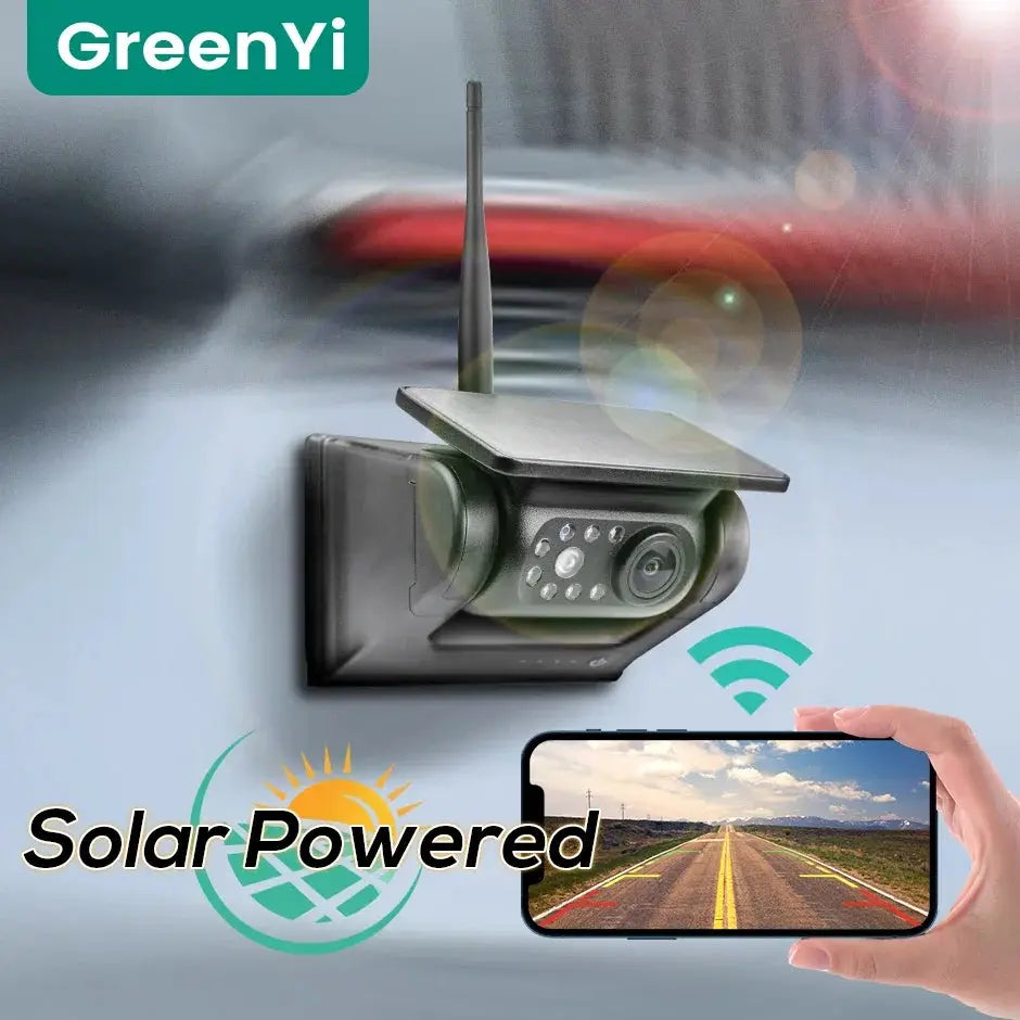 Solar Wireless Backup Camera With Magnetic Base And WiFi App by InterCyprus Trading Ltd