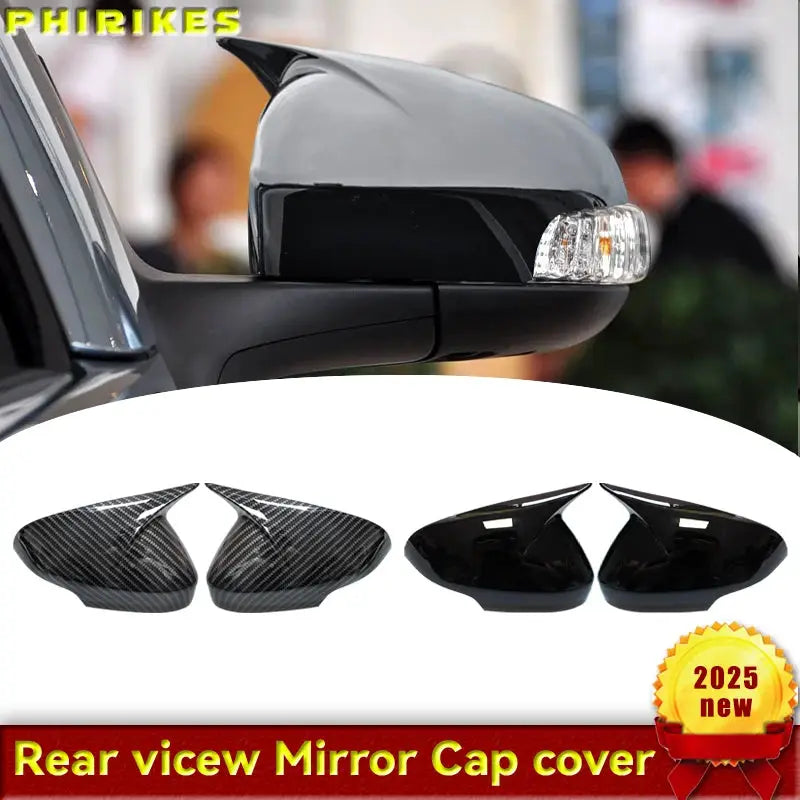 For Volvo C30 C70 S40 S60 V40 V50 V70 2008- 2010 2pcs Rearview Mirror Caps Cover Carbon fiber Glossy Black Sticking by InterCyprus Trading Ltd