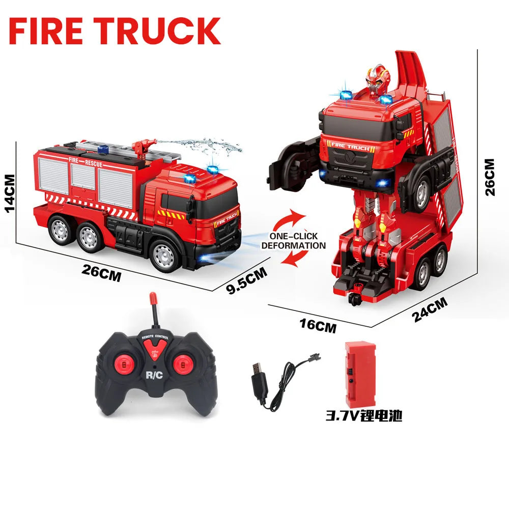 Transformation Robot RC Car &ndash; Remote Control Fire Truck fire truck