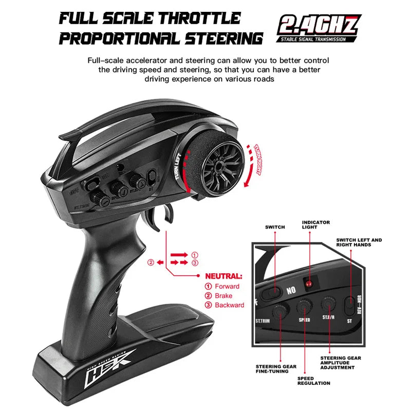 G2201 1/16 RC Car &ndash; 4WD Off Road High Speed Toy For Kids