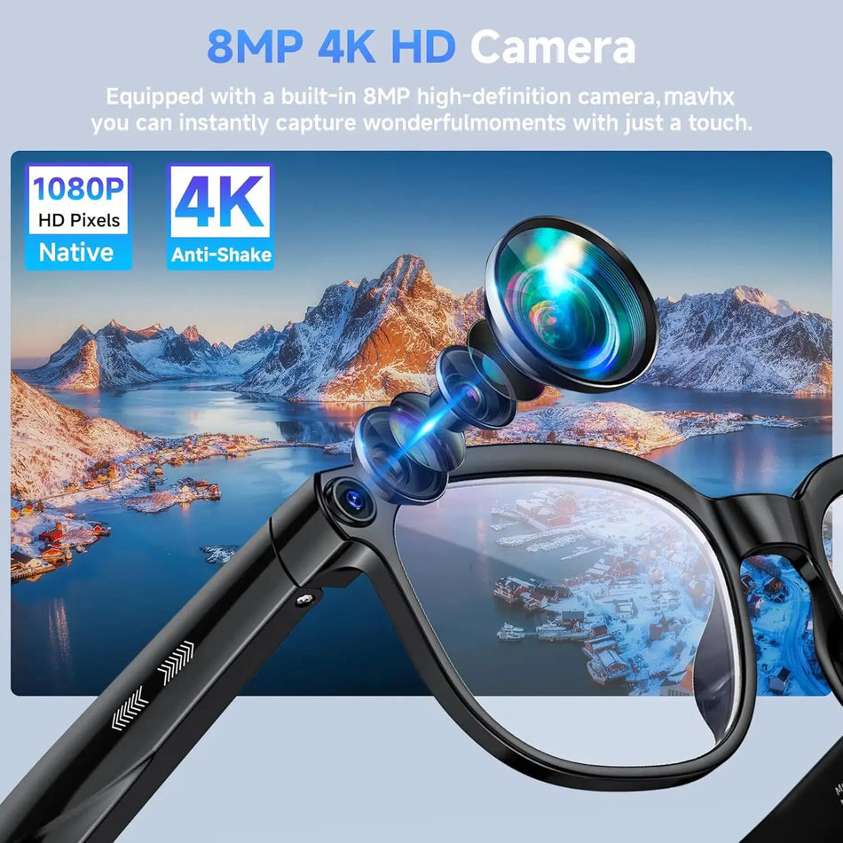 Smart AI Glasses With 1080P HD Camera, Bluetooth Calling And Translation by InterCyprus Trading Ltd