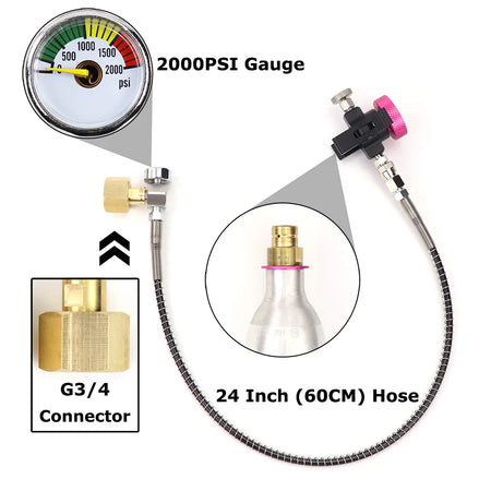 Soda Quick Connect Pink CO2 Refill Adaptor &ndash; Easy Refills G3-4-(2000PSI)