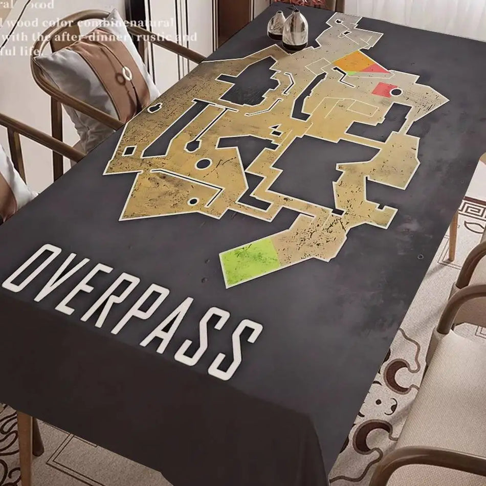 Stain-Resistant Polyester Tablecloth for Dining Tables, Decorative and Washable, Great for Parties and Weddings