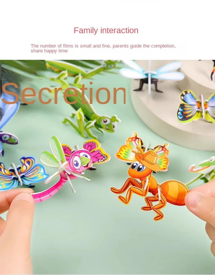 3D Animal Foam Puzzle Educational Toys for Kids - Perfect for Birthday Parties, Classroom Rewards, and Goodie Bags (12-24pcs/Bag)