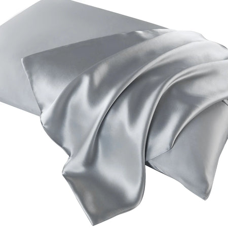 100 Percent Double-Sided Pure Silk Pillowcase &ndash; Luxurious Skin Benefits Light Silver / 50x70cm / CHINA