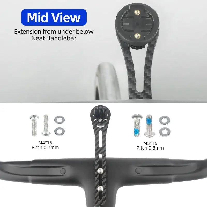 Carbon Handlebar Computer Bracket For Garmin Bryton Wahoo