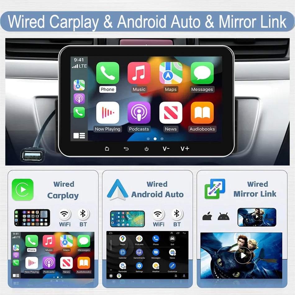 Autoradio con touchscreen da 7 pollici con Apple CarPlay e Android Auto per Mercedes-Benz