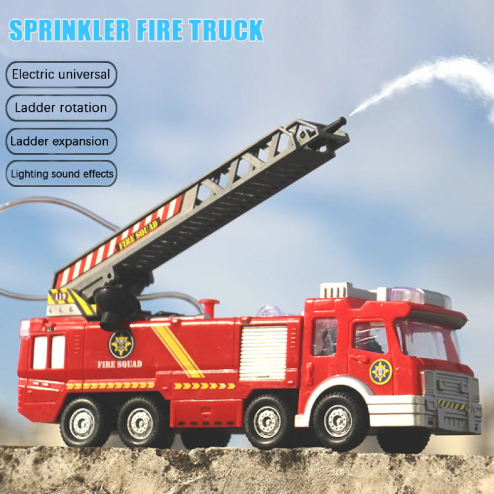 Kmoist Firetruck Water Spray Toy with Music and Lights