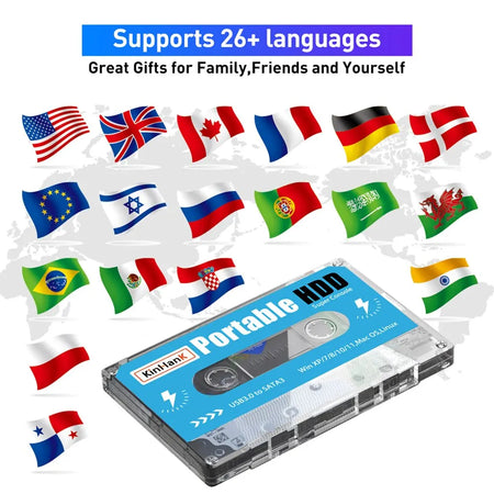 KINHANK Super Console 500G &ndash; Ultimate Plug and Play Gaming HDD with 10 Games &amp; 70 Emulators