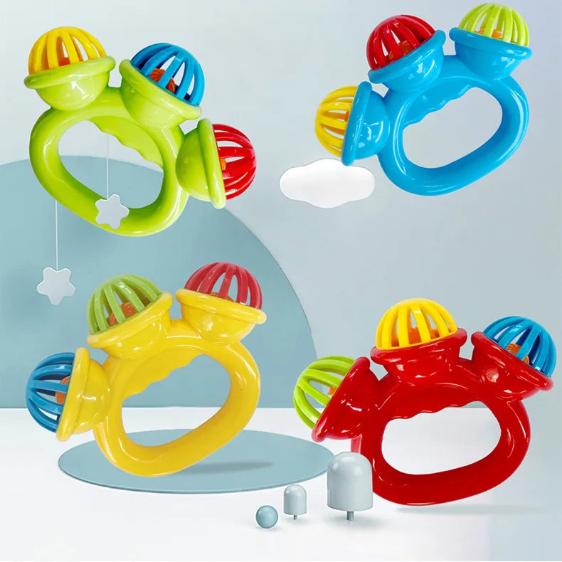 Geometric Shaped Rattle Toy for Infants - Soothing Sound for Newborns