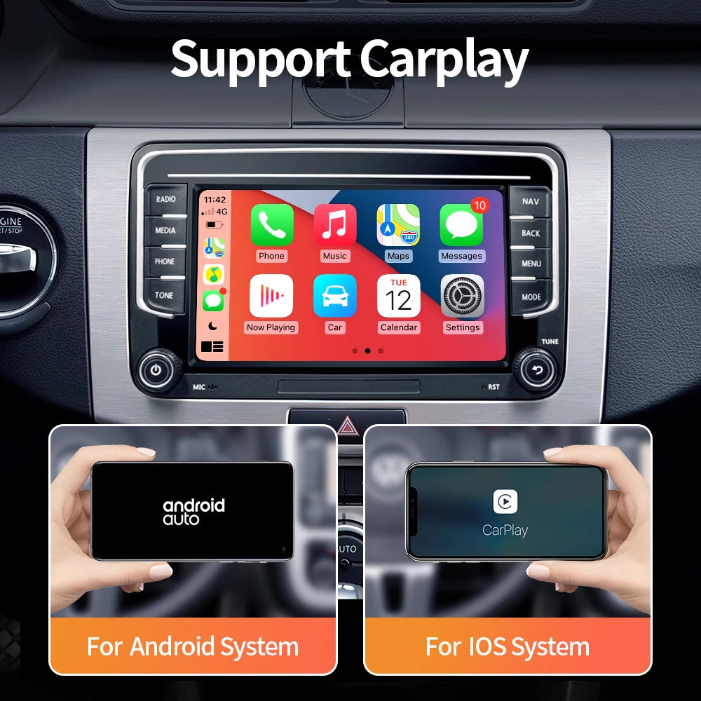 7Inch Car Radio CarPlay Android Auto &ndash; 4Core 4+64GB