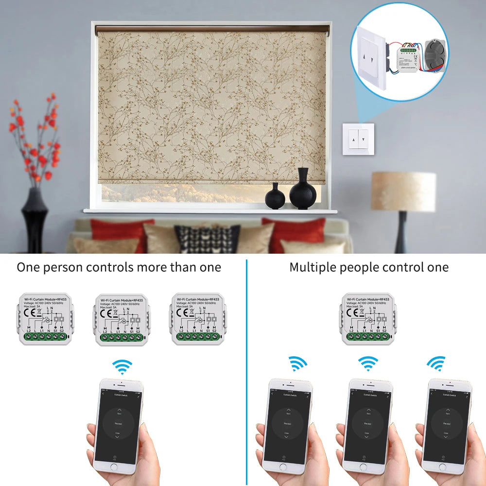 Smart WiFi ZigBee Curtain Module