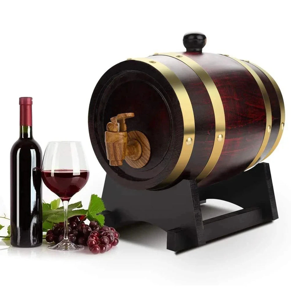 Wood Wine Barrel 1L/1.5L/3L Vintage Oak &ndash; Bar Storage