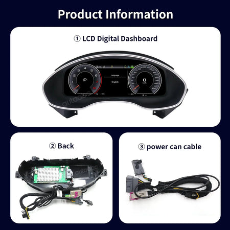 AUTOABC 12.3"LCD Digital Dashboard Cluster Wireless CarPlay Android Auto FOR Audi A6/A7 2012-2018year Support Steering wheel UI by InterCyprus Trading Ltd