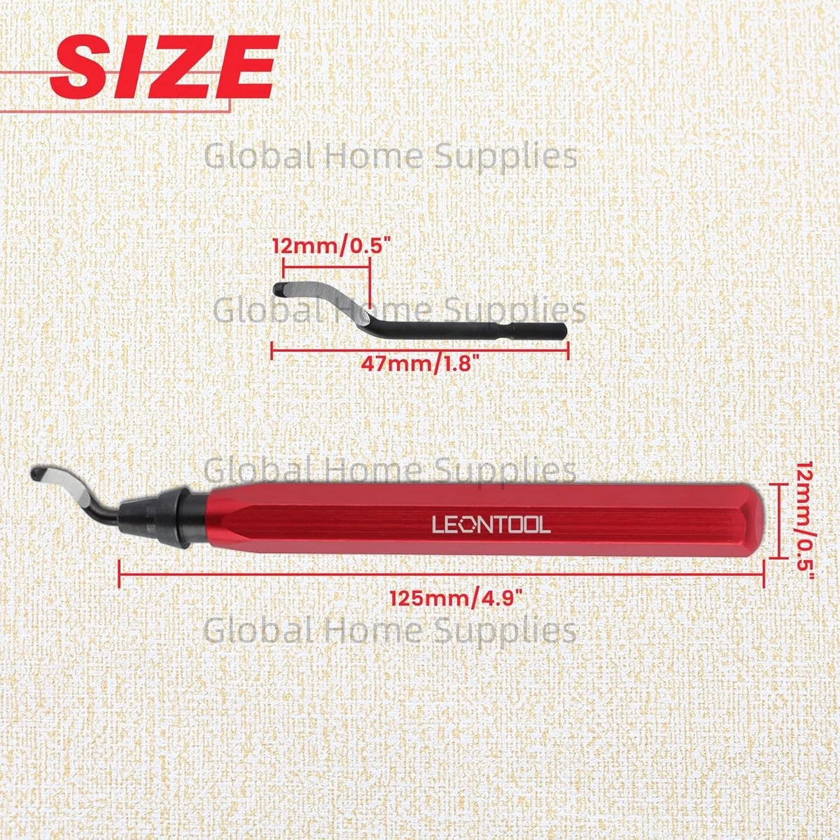 Deburring Tool RB1000 with 10 HSS Blades for Metal, Plastic, and More