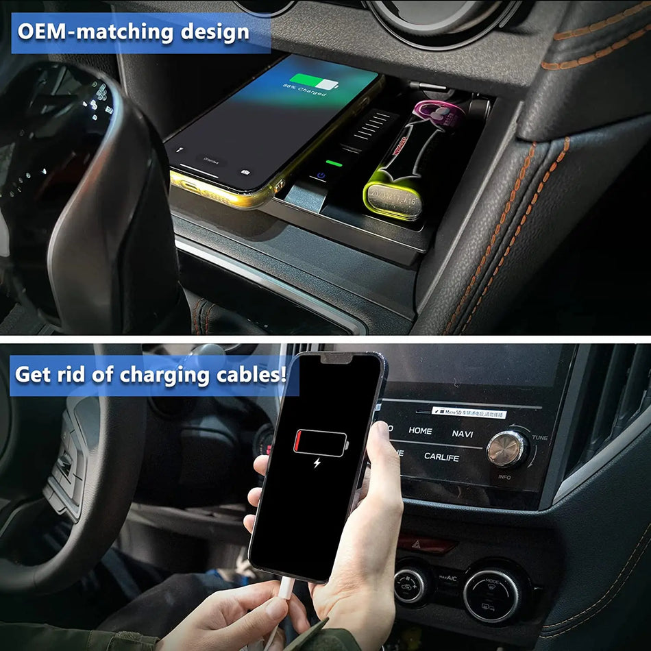 Subaru Crosstrek XV Bezvadu automašīnas lādētājs 2018 2023